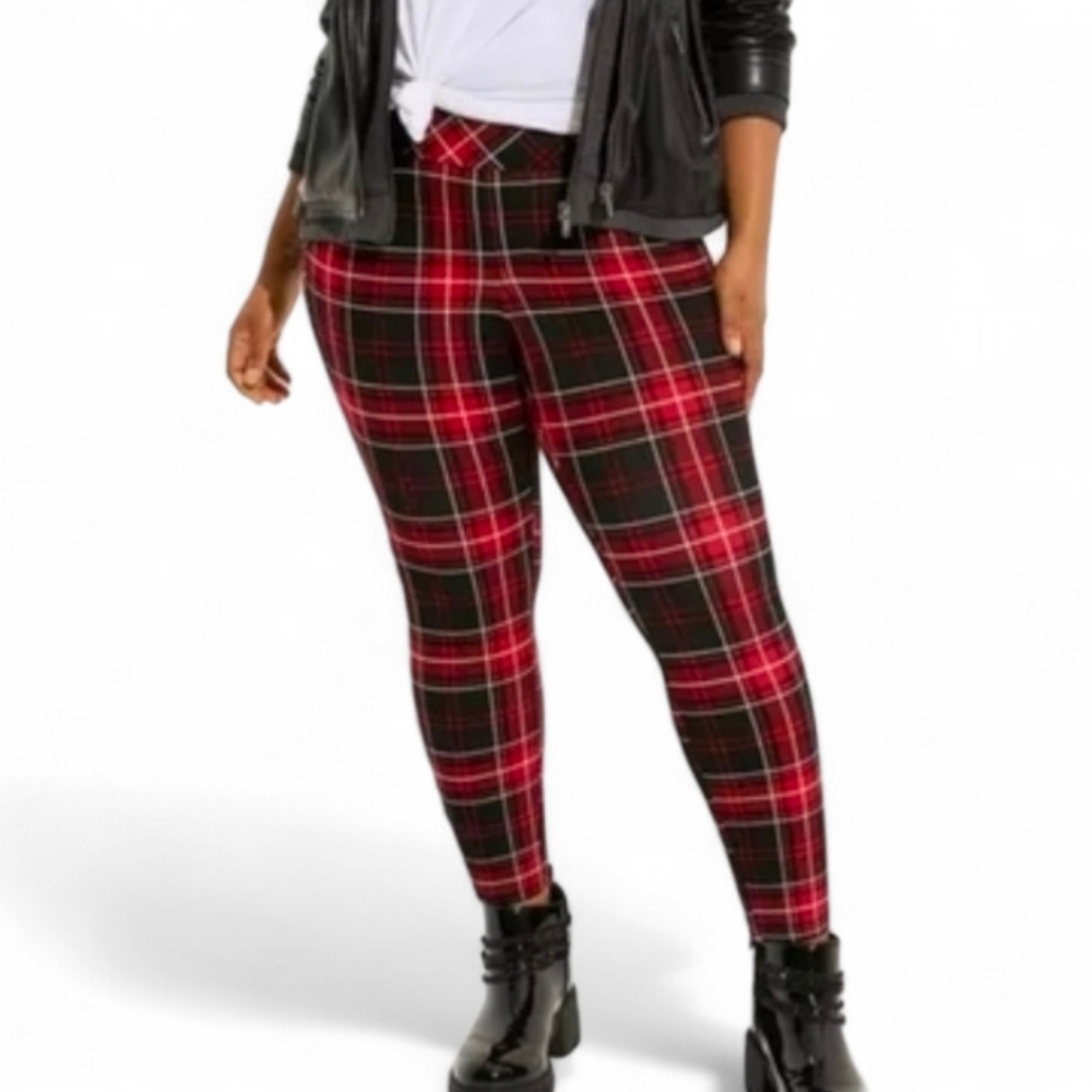 TORRID‎ Plaid Tummy Smoothing Pixie Pant NWT Size 0R